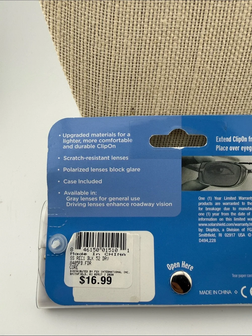 Solar Shield Polarized Clip-Ons with Brown Lenses